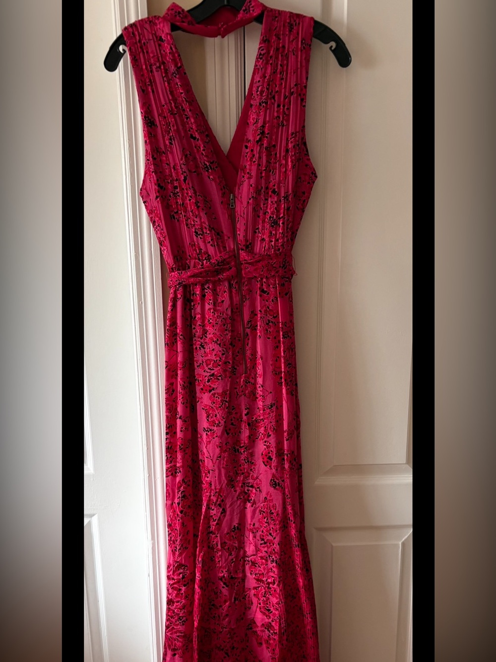 Alice + Olivia Hot Pink Floral Maxi Dress